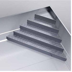 escalier coin étroit