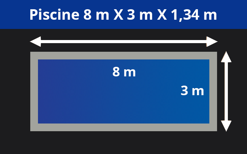 8m X 3m x 1.34m