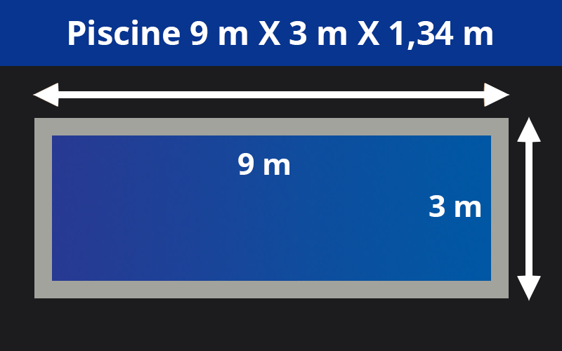 9m X 3m x 1.34m